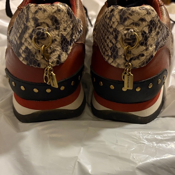 Coach Brown and Tan Patterned Sneakers - Picture 6 of 6